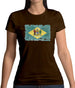 Delaware Grunge Style Flag Womens T-Shirt