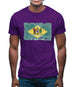 Delaware Grunge Style Flag Mens T-Shirt