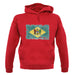 Delaware Grunge Style Flag unisex hoodie