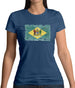 Delaware Grunge Style Flag Womens T-Shirt