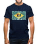Delaware Grunge Style Flag Mens T-Shirt