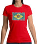 Delaware Grunge Style Flag Womens T-Shirt