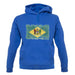 Delaware Grunge Style Flag unisex hoodie