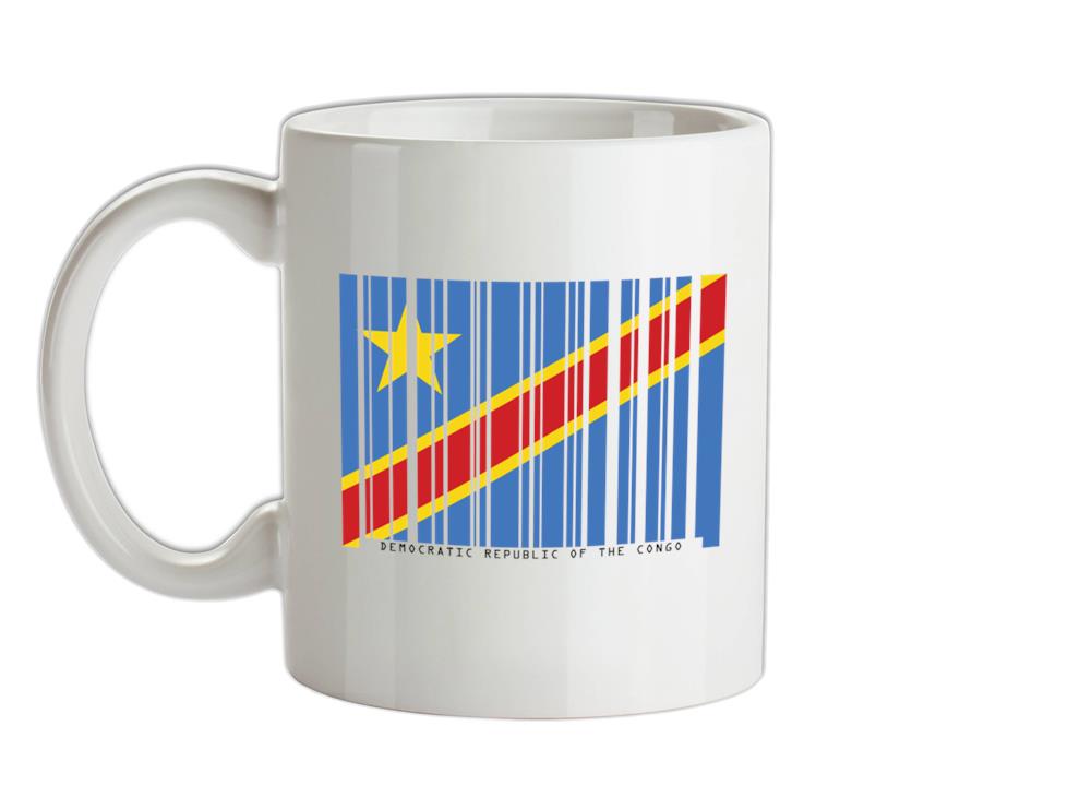 Democratic Republic of the Congo Barcode Style Flag Ceramic Mug