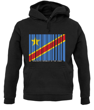 Democratic Republic Of The Congo Barcode Style Flag unisex hoodie