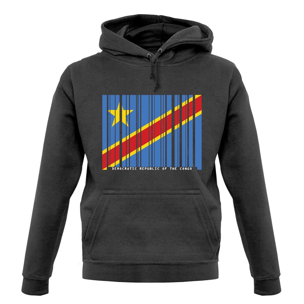 Democratic Republic Of The Congo Barcode Style Flag unisex hoodie