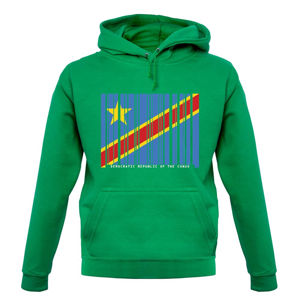 Democratic Republic Of The Congo Barcode Style Flag unisex hoodie