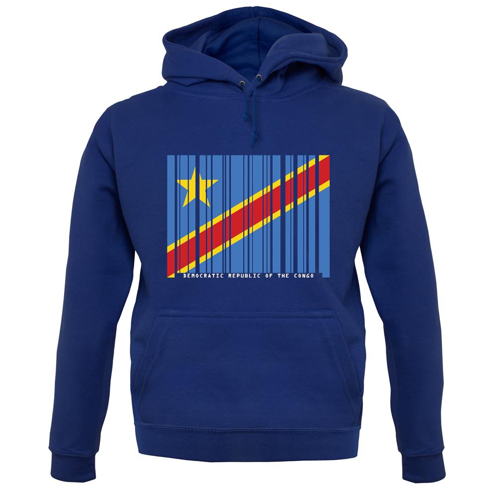 Democratic Republic Of The Congo Barcode Style Flag unisex hoodie
