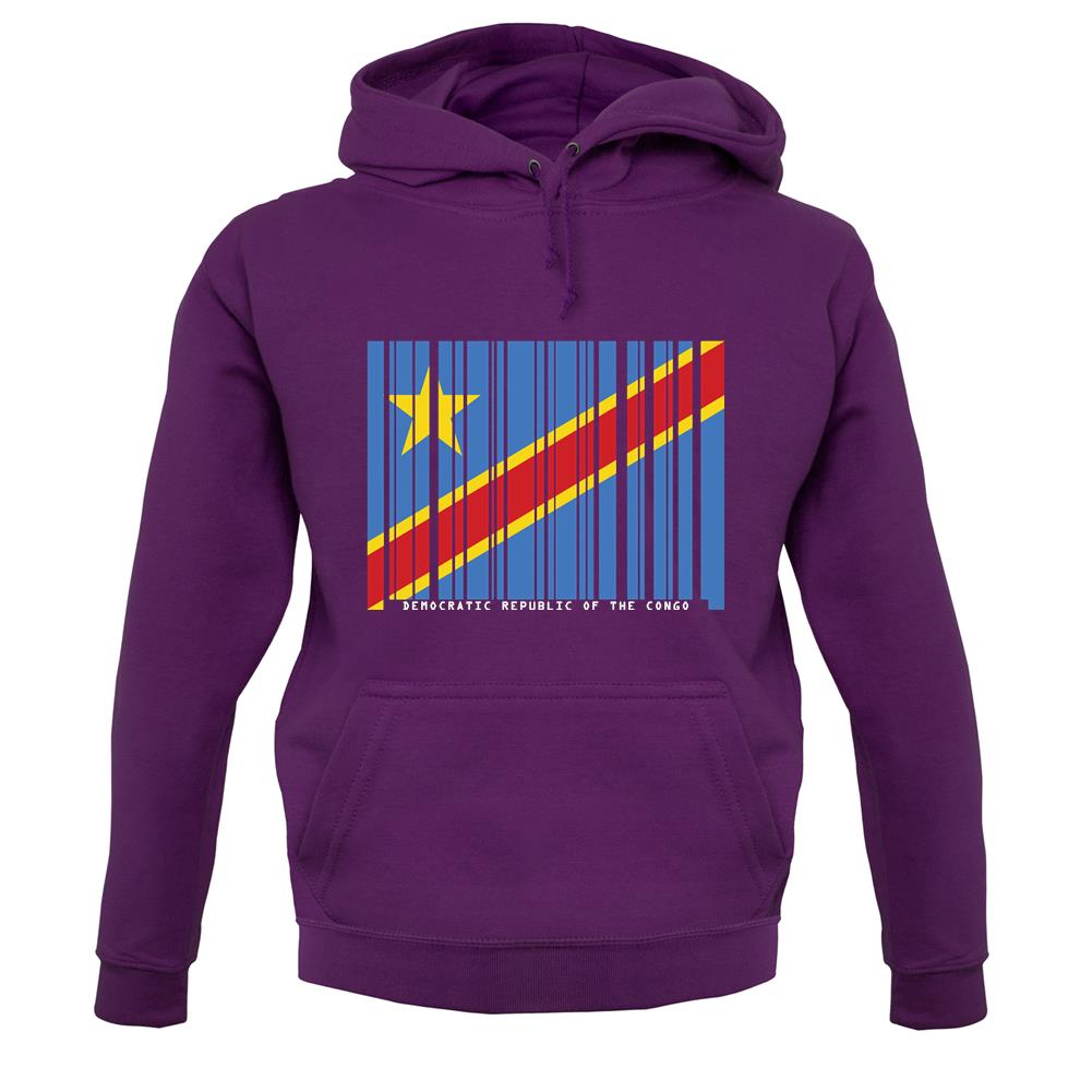 Democratic Republic Of The Congo Barcode Style Flag unisex hoodie