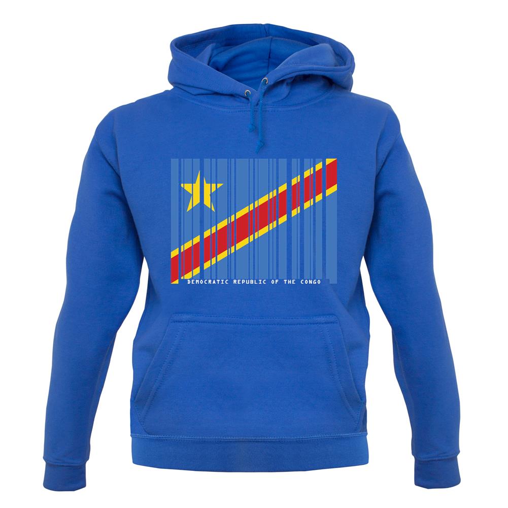 Democratic Republic Of The Congo Barcode Style Flag unisex hoodie