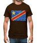 Democratic Republic Of The Congo Grunge Style Flag Mens T-Shirt