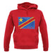 Democratic Republic Of The Congo Grunge Style Flag unisex hoodie