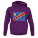 Democratic Republic Of The Congo Grunge Style Flag unisex hoodie