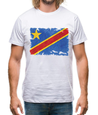 Democratic Republic Of The Congo Grunge Style Flag Mens T-Shirt