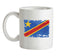 Democratic Republic of the Congo Grunge Style Flag Ceramic Mug