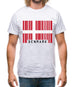 Denmark Barcode Style Flag Mens T-Shirt