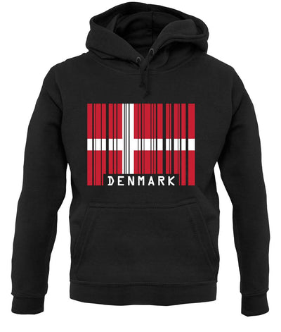 Denmark Barcode Style Flag unisex hoodie