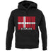 Denmark Barcode Style Flag unisex hoodie