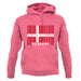 Denmark Barcode Style Flag unisex hoodie