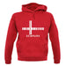 Denmark Barcode Style Flag unisex hoodie