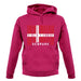 Denmark Barcode Style Flag unisex hoodie