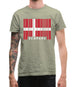 Denmark Barcode Style Flag Mens T-Shirt