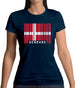 Denmark Barcode Style Flag Womens T-Shirt
