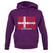 Denmark Barcode Style Flag unisex hoodie