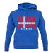 Denmark Barcode Style Flag unisex hoodie