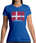 Denmark Barcode Style Flag Womens T-Shirt