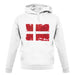 Denmark Grunge Style Flag unisex hoodie