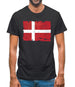 Denmark Grunge Style Flag Mens T-Shirt