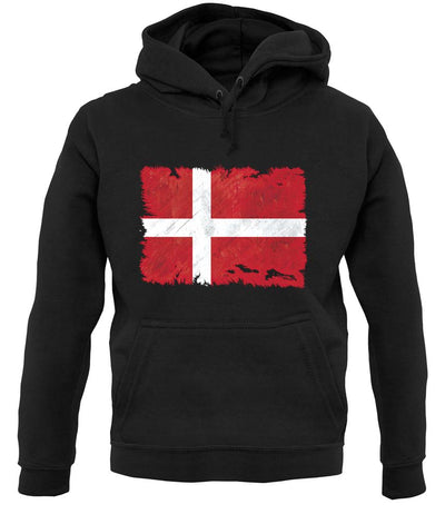 Denmark Grunge Style Flag unisex hoodie