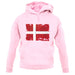 Denmark Grunge Style Flag unisex hoodie