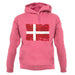 Denmark Grunge Style Flag unisex hoodie