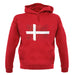 Denmark Grunge Style Flag unisex hoodie