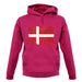 Denmark Grunge Style Flag unisex hoodie