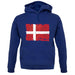 Denmark Grunge Style Flag unisex hoodie