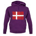 Denmark Grunge Style Flag unisex hoodie