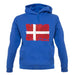 Denmark Grunge Style Flag unisex hoodie