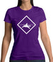 Diver Shark Sign Womens T-Shirt