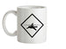 Diver Shark Sign Ceramic Mug