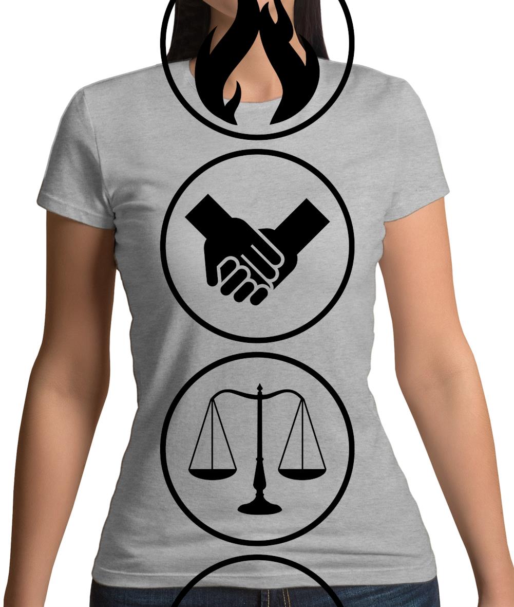 Faction Symbols Womens T-Shirt