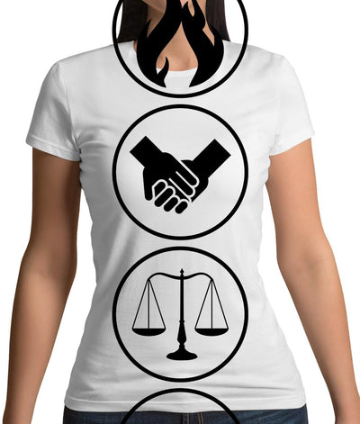 Faction Symbols Womens T-Shirt