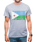 Djibouti Barcode Style Flag Mens T-Shirt