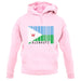 Djibouti Barcode Style Flag unisex hoodie