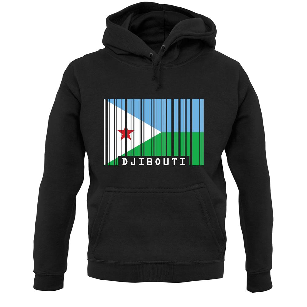 Djibouti Barcode Style Flag Unisex Hoodie