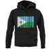 Djibouti Barcode Style Flag unisex hoodie