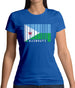 Djibouti Barcode Style Flag Womens T-Shirt