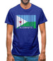 Djibouti Barcode Style Flag Mens T-Shirt